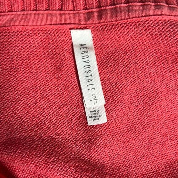 Aeropostale Coral Open Front Cardigan Sweater | Size Small - Picture 4 of 6
